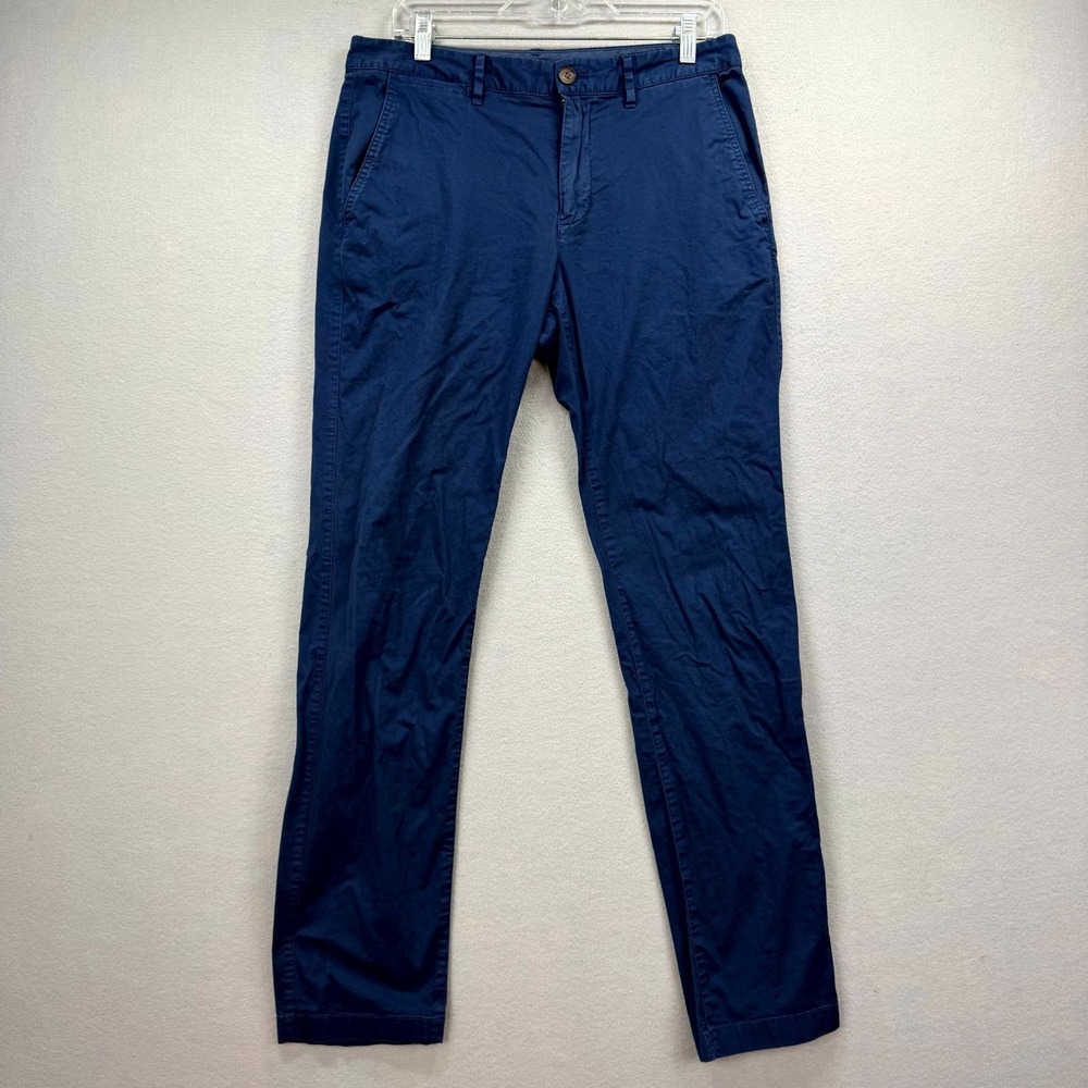 Bonobos Chino Pants Mens 31x32 Blue Cotton Casual Mid-Rise Slim Fit Straight Leg